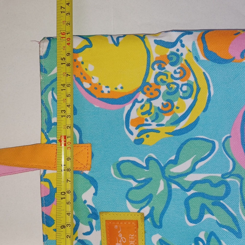 Lilly Pultizer for Estee Lauder bright floral tote bag + pink gold cosmetic bag - Picture 5 of 17